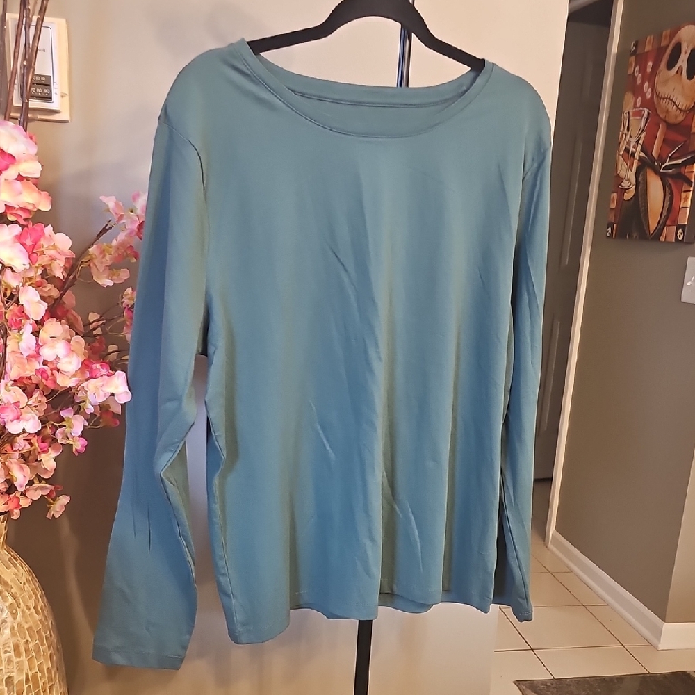 A New Day Teal Long Sleeve Top